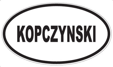 KOPCZYNSKI - Oval Magnet