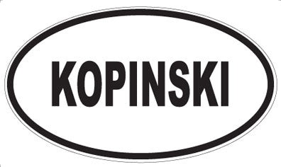KOPINSKI - Oval Magnet