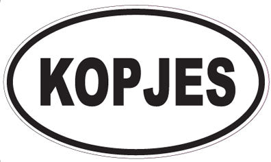 KOPJES - Oval Sticker