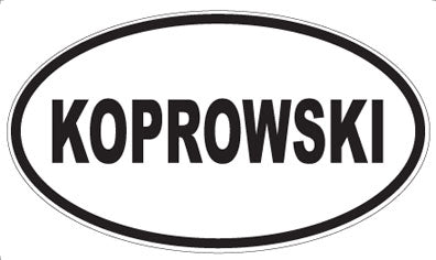 KOPROWSKI - Oval Magnet