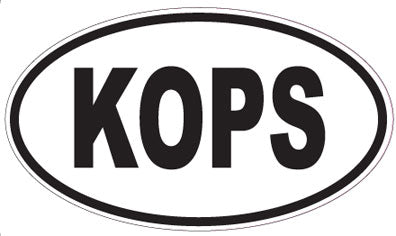 KOPS - Oval Sticker