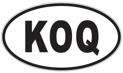 KOQ - 3 Letter Initials Oval Magnet