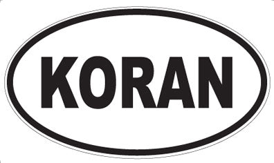 KORAN - Oval Magnet
