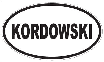 KORDOWSKI - Oval Magnet