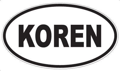 KOREN - Oval Magnet