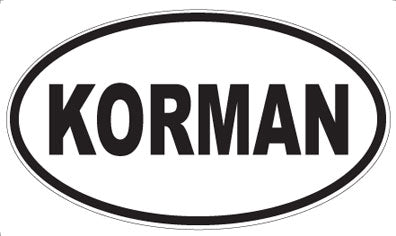 KORMAN - Oval Magnet