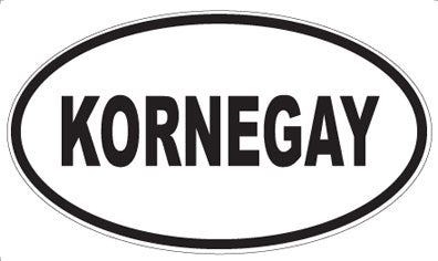 KORNEGAY - Oval Magnet