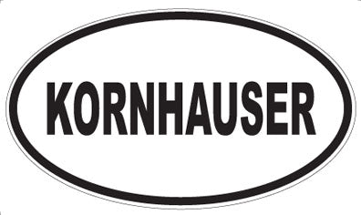 KORNHAUSER - Oval Sticker