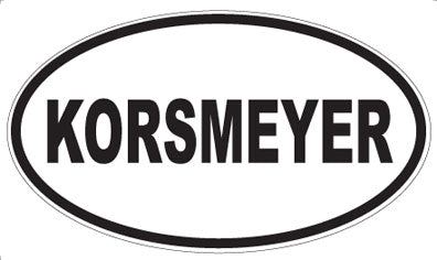 KORSMEYER - Oval Sticker