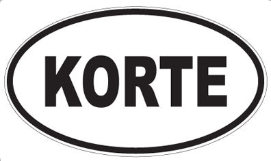 KORTE - Oval Sticker