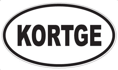 KORTGE - Oval Sticker