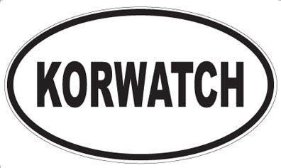 KORWATCH - Oval Sticker