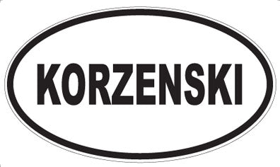 KORZENSKI - Oval Magnet