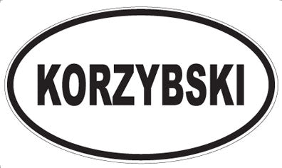 KORZYBSKI - Oval Magnet