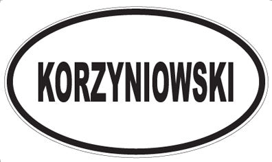 KORZYNIOWSKI - Oval Magnet
