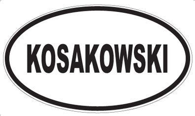 KOSAKOWSKI - Oval Magnet