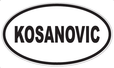 KOSANOVIC - Oval Sticker