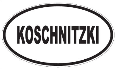 KOSCHNITZKI - Oval Magnet