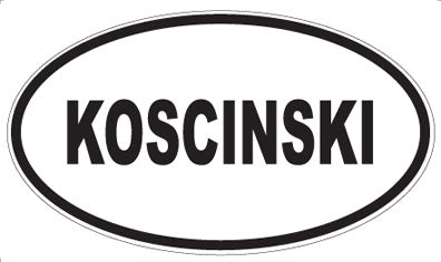 KOSCINSKI - Oval Sticker