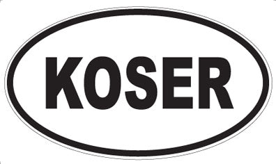 KOSER - Oval Sticker