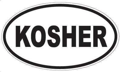 KOSHER - Oval Sticker