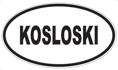 KOSLOSKI - Oval Magnet