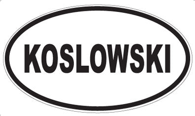 KOSLOWSKI - Oval Sticker