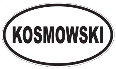 KOSMOWSKI - Oval Sticker
