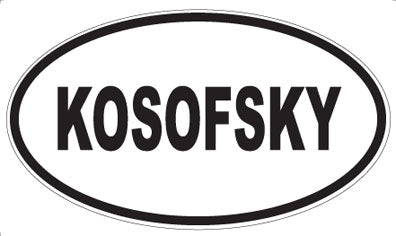 KOSOFSKY - Oval Sticker