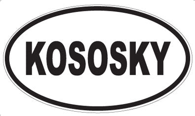 KOSOSKY - Oval Sticker