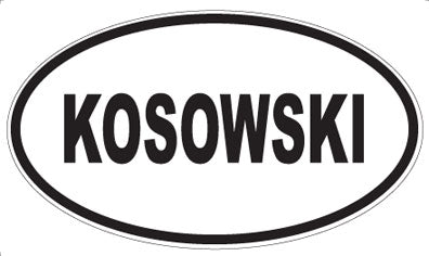 KOSOWSKI - Oval Sticker