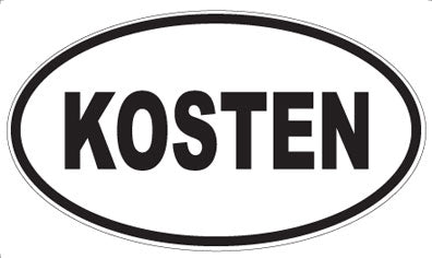 KOSTEN - Oval Sticker