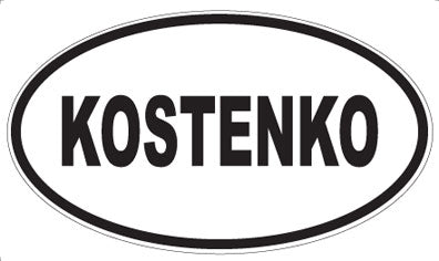 KOSTENKO - Oval Sticker