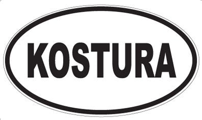 KOSTURA - Oval Sticker