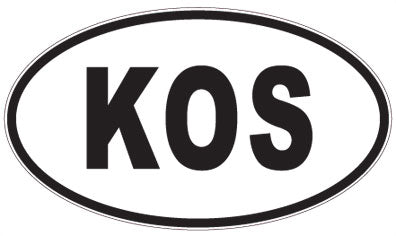 KOS - 3 Letter Initials Oval Magnet
