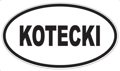 KOTECKI - Oval Sticker
