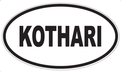 KOTHARI - Oval Sticker