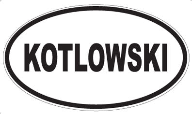 KOTLOWSKI - Oval Sticker