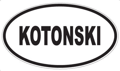 KOTONSKI - Oval Sticker