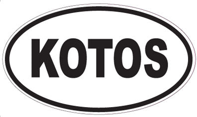 KOTOS - Oval Sticker