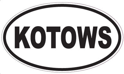 KOTOWS - Oval Sticker