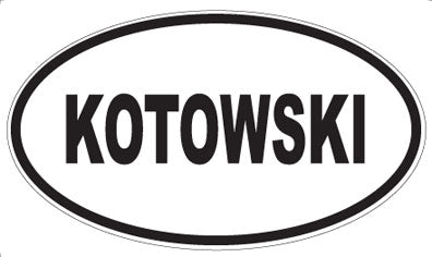 KOTOWSKI - Oval Sticker