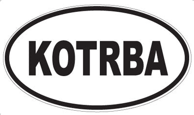 KOTRBA - Oval Sticker