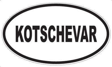 KOTSCHEVAR - Oval Sticker