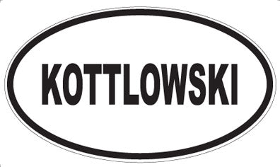 KOTTLOWSKI - Oval Sticker