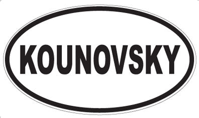 KOUNOVSKY - Oval Sticker
