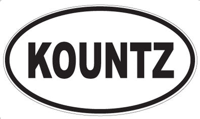 KOUNTZ - Oval Sticker