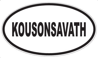 KOUSONSAVATH - Oval Sticker