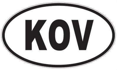 KOV - 3 Letter Initials Oval Sticker