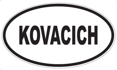KOVACICH - Oval Sticker